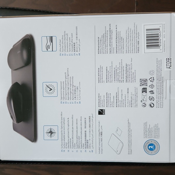 NIB Kensington ErgoSoft Wrist Rest Mouse Pad - Gray - Picture 5 of 5